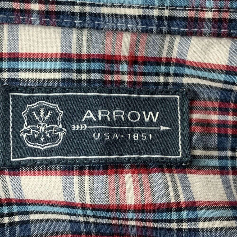 Arrow Flannel Shirt Men's Button Down Long Sleeve Size Medium Collared - Picture 6 of 10